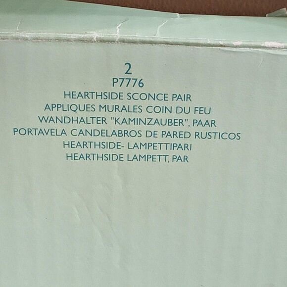 PartyLite Hearthside Wall Sconces Pair Black Metal Candle Holders P7776 Scroll - Picture 11 of 12